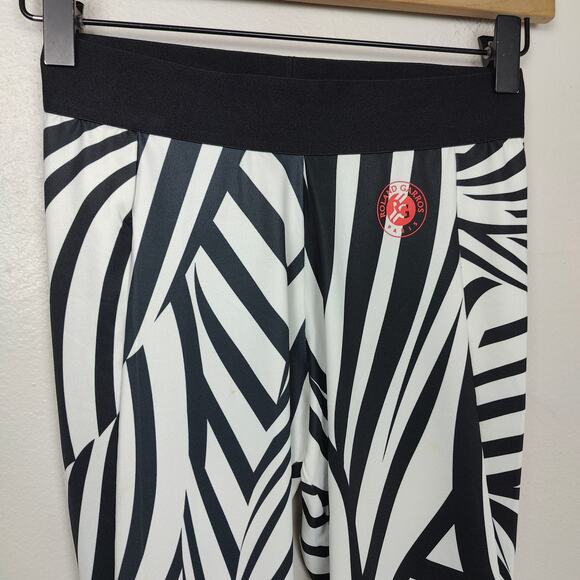 Adidas Roland Garros Y-3 Leggings Womens Small‎ Zebra Print Yoji Yamamoto Tennis - Picture 2 of 8